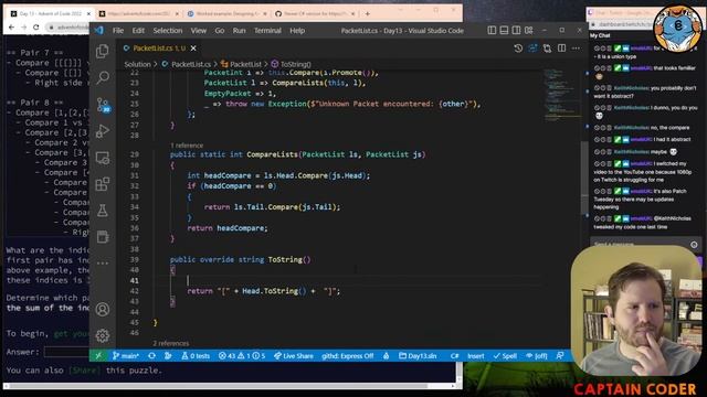 Day 13 - Advent of Code 2022 in C# смотреть онлайн