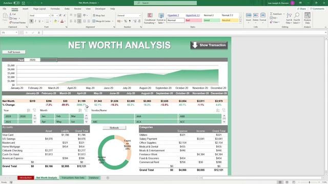 Net Worth Calculator Excel Template Step-by-Step Video Tutorial by Simple Sheets смотреть онлайн