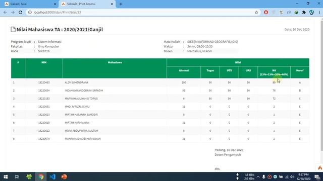 60 Tutorial Membangun Sistem Informasi Akademik Kampus Codeigniter 4 -Print Nilai Mahasiswa смотреть онлайн
