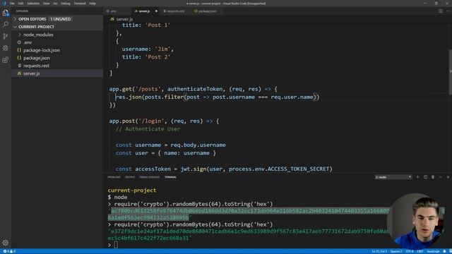 JWT Authentication Tutorial - Node.js смотреть онлайн