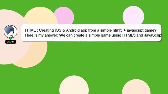 HTML : Creating iOS & Android app from a simple html5 + javascript game? смотреть онлайн