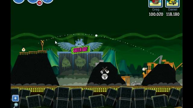 Angry Birds Friends Green Day Level 4 Walkthrough 3 Star - Facebook смотреть онлайн