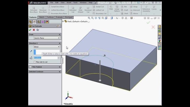 Create cut features with open profiles SOLIDWORKS Tutorials смотреть онлайн
