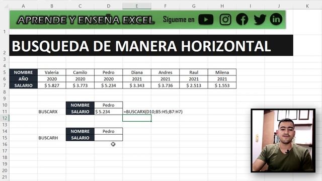 ? Cómo hacer una Búsqueda Horizontal en Excel con la función BUSCAR X y BUSCAR H смотреть онлайн