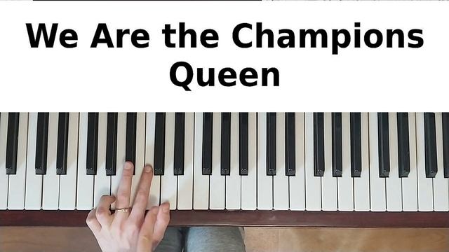 WE ARE THE CHAMPIONS на пианино QUEEN как сыграть на фортепиано урок красивая песня лучшая мелодия смотреть онлайн