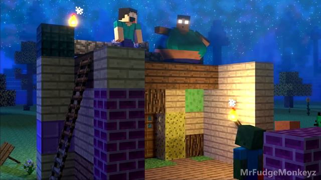 Zombie Love Story - Minecraft Animation Life of Alex and Steve смотреть онлайн