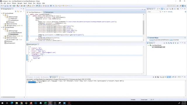 JSON file with Java and Create Java object смотреть онлайн