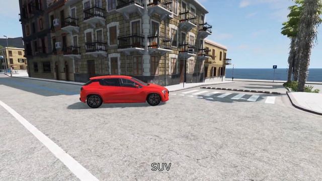 CARS VS SPEED BUMP AT CITY PARKING AREA - BEAMNG.DRIVE смотреть онлайн
