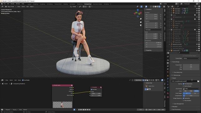 [Blender]Render (Turn Table)Shadow, Ambient Occlusion, Wireframe _50 смотреть онлайн
