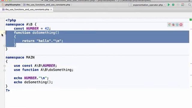 The use Operator in PHP5.6 Was Extended to Functions and Constants смотреть онлайн