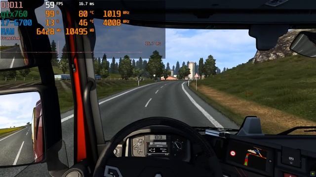 Test ETS 2 PM gtx760 2gb 1920x1080 смотреть онлайн