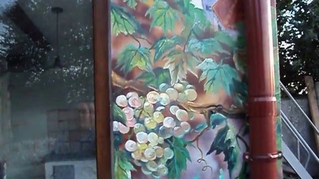 Видео росписи фасада гостевого домика Овидиополь смотреть онлайн