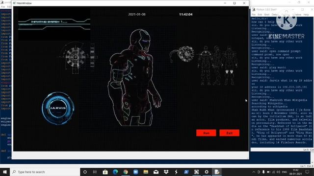 J.A.R.V.I.S with UI all made in Python | Interactive voice assistant смотреть онлайн