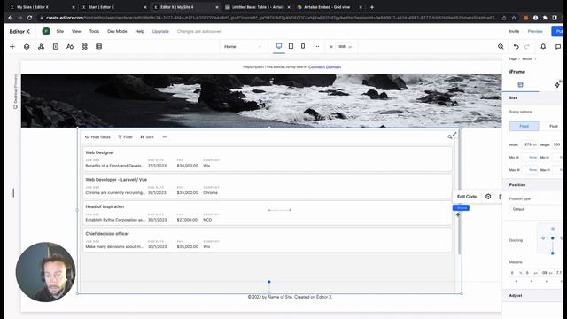 Create a job board in under 10 minutes with Editor X and Airtable смотреть онлайн