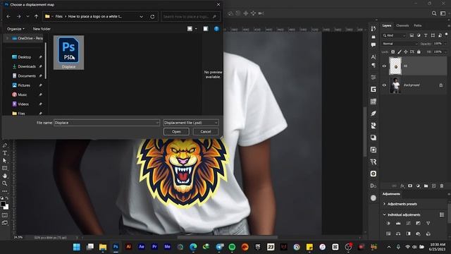 How to place a logo on a white t-shirt in Photoshop смотреть онлайн