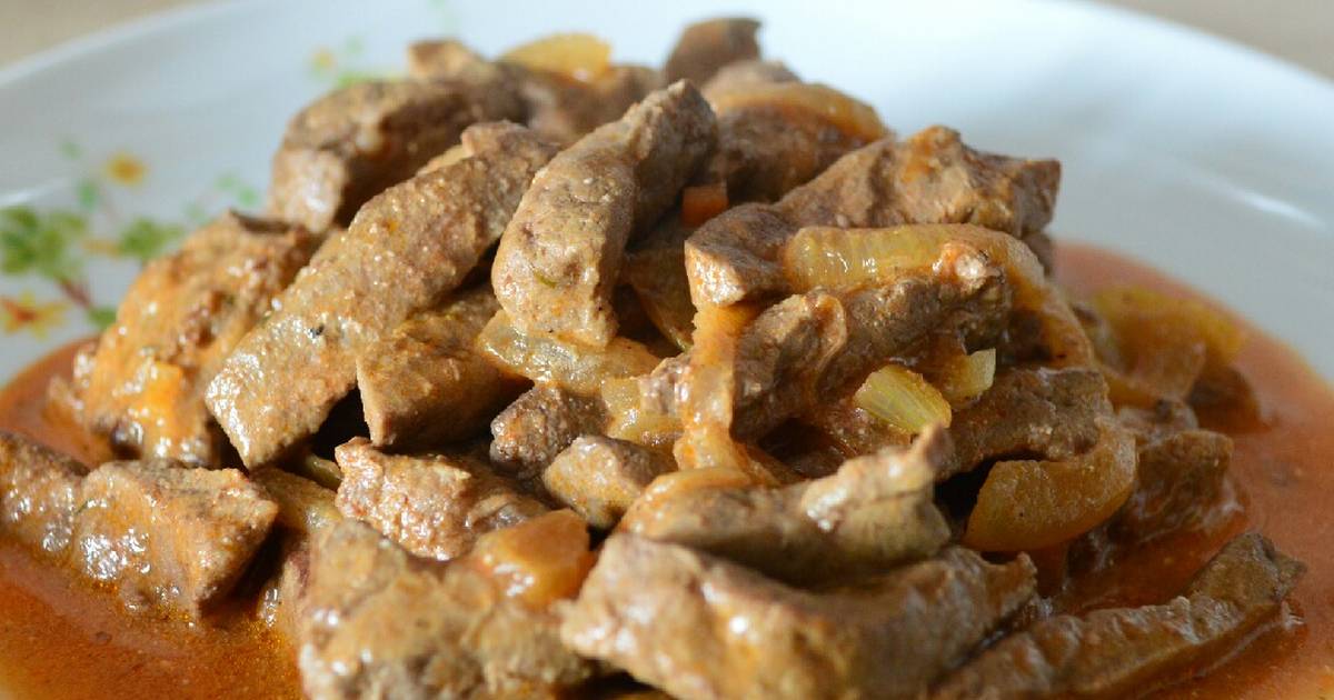 Как приготовить печень бефстроганов. Быстро, сытно, вкусно, просто..mp4 смотреть онлайн