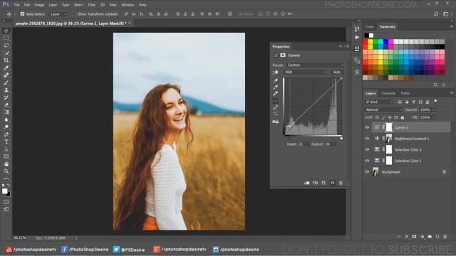 Copper and Gold Color Grading Effect in Photoshop - Autumn Tones Look Tutorial смотреть онлайн