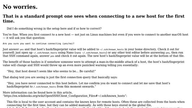 "The authenticity of host [...] can't be established. Are you sure you want to continue... смотреть онлайн