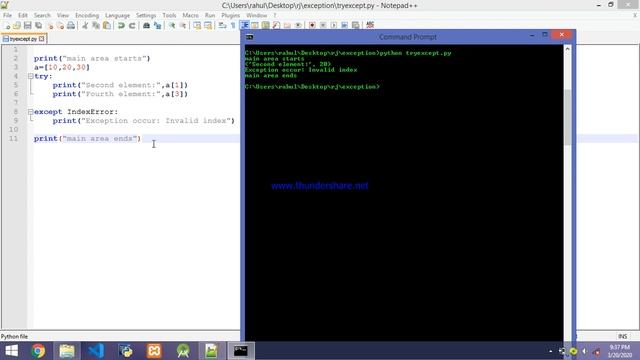 Exception Handling in Marathi, PYTHON смотреть онлайн