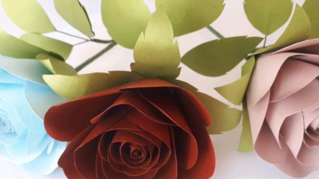 Розы из дизайнерской бумаги смотреть онлайн
