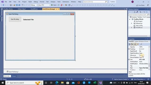 VB Guide 08 - How to use Visual Studio Open File Dialog box смотреть онлайн