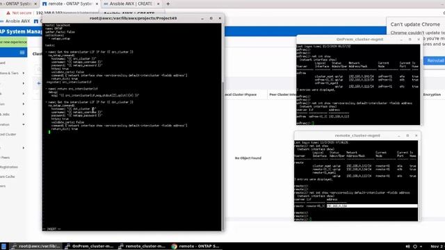 Create a netapp cluster peer with Ansible AWX смотреть онлайн