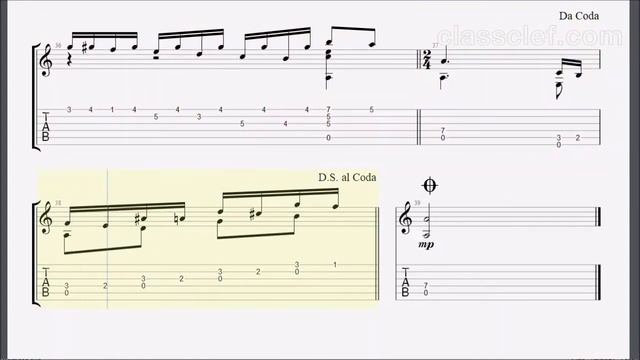 TAB/Sheet: Prelude No 3 in A Minor by Heitor Villa Lobos [PDF + Guitar Pro + MIDI] смотреть онлайн