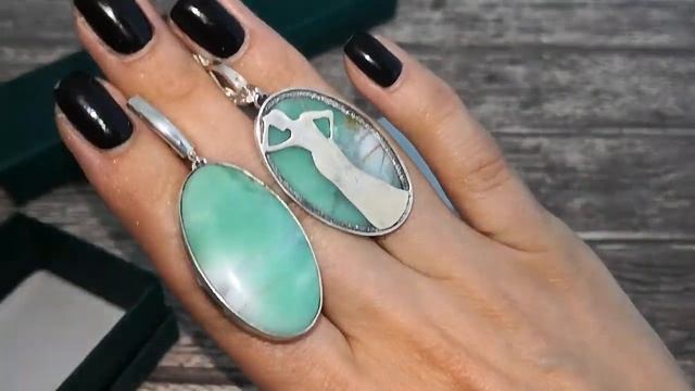 ?Лабрадоры, хризопразы и асимметрия? Серебряные украшния в продаже смотреть онлайн