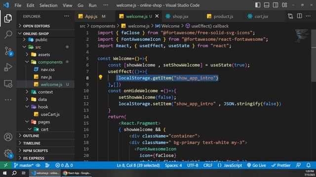 آموزش پروژه محور React js (فروشگاه آنلاین) : نگهداری داده ها در LocalStorage смотреть онлайн