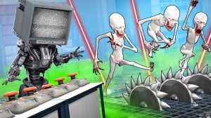 КТО ПОБЕДИТ? ТЕЛЕВИЗОРОГОЛОВЫЙ ПРОТИВ ТОЛПЫ СКРОМНИКОВ! БЕЗУМНАЯ ДОРОГА СМЕРТИ С SCP В Garry`s Mod