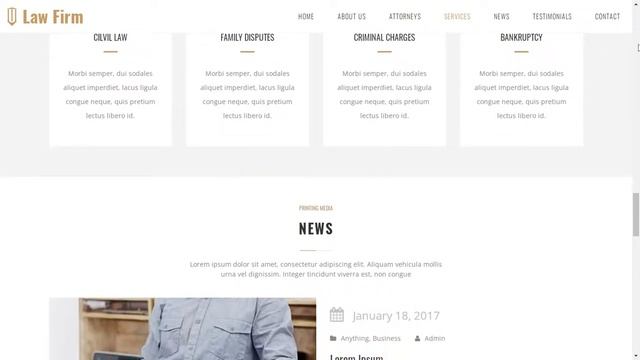 Bootstrap HTML Template for Law Firm Website смотреть онлайн