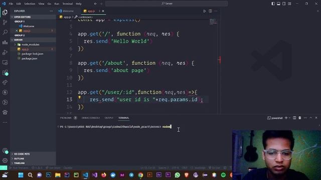 Node.js Crash Course Tutorial #21 - Express Route Params смотреть онлайн