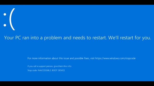 How To Fix A Dell Blue Screen Error Inaccessible Boot Device смотреть онлайн