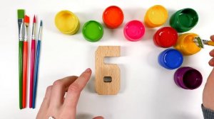 Раскрашиваем Цифры Красками. Сложение в Пределах 10 для Детей.