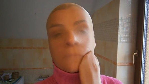 Nylon mask Wolford neon