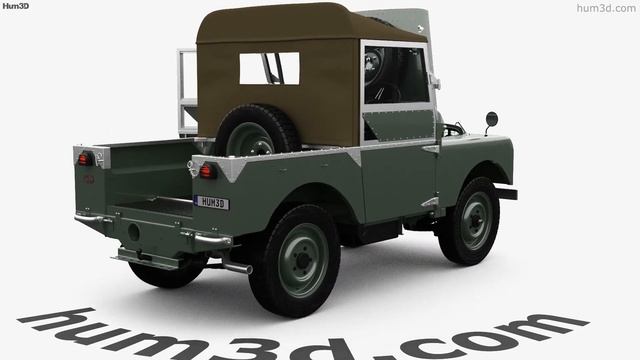 Land Rover Series I 80 Soft Top with HQ interior and Engine 1953 3D model by Hum3D.com смотреть онлайн