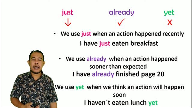 Belajar Grammar SMP Present Perfect: just - yet - already смотреть онлайн