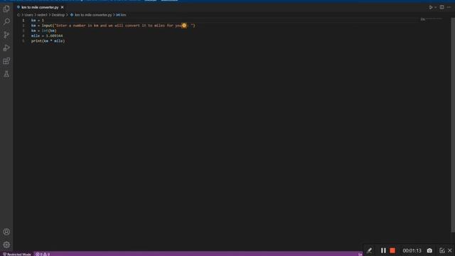 Python Miles to Kilometers Converter(Download Link Here!)#windows #windows11 #python #vscode смотреть онлайн