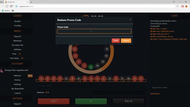 NEW CS GO ROULETTE SITE CODE: FREEWEED Daily Coins смотреть онлайн