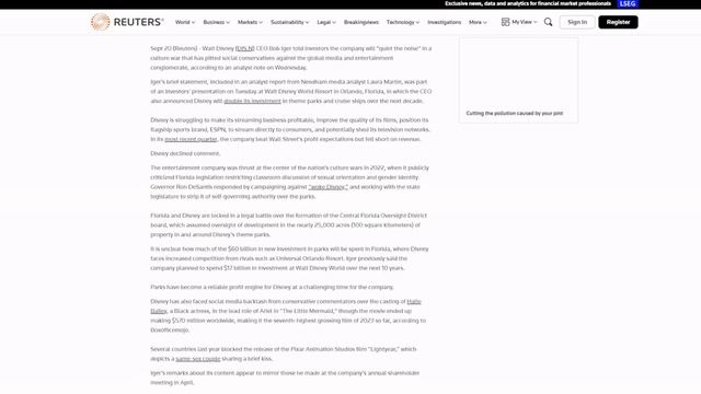 Disney CEO says company will QUIT culture wars after losing BILLIONS! Let's press X to doubt! смотреть онлайн