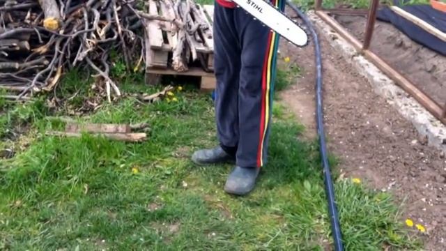 Бензопила STIHL MS 180 запуск смотреть онлайн