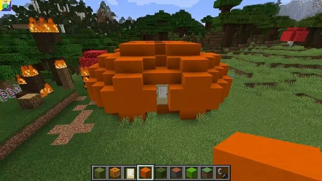 Строим дом-тыкву в майнкрафте смотреть онлайн