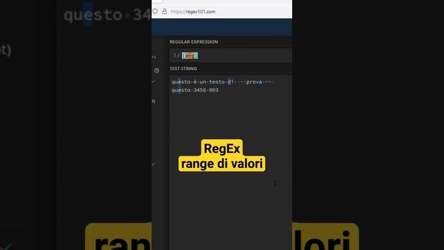 RegEx | Range di valori смотреть онлайн