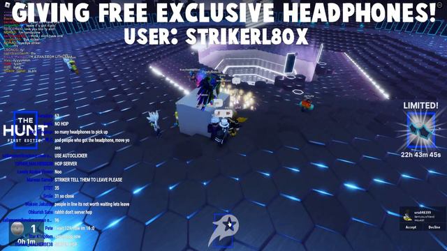 🔴LAUNCHING *FREE* VAULT STAR HEADPHONES! (JOIN NOW) ROBLOX THE HUNT EVENT!⭐ смотреть онлайн