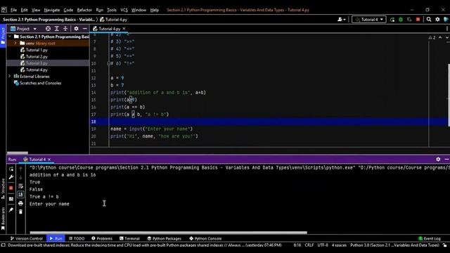 python for beginners | python tutorial-4 | python Arithmetical And Logical Operators | learn python смотреть онлайн