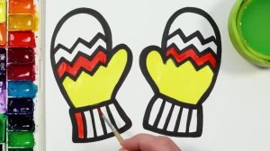 Рисуем варежки фломастерами. Рисование для детей