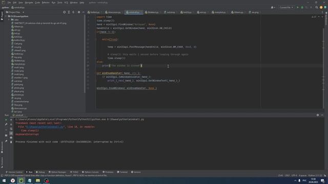 Отправка сообщений в программу с помощью python. Управление окном с помощью обработчика(handler) смотреть онлайн