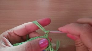 Коврик крючком из пакетов - комбинированный.