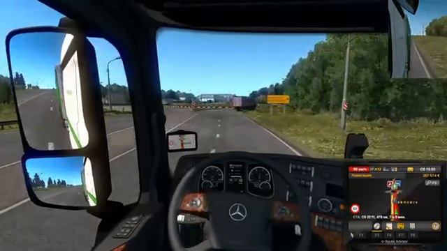 ETS 2 Рейс Краснодар Белгород на Актрос MP4. смотреть онлайн