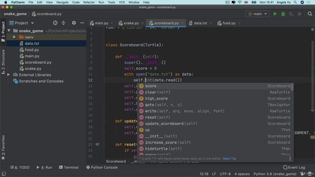 Challenge_Read and Write the High Score to a File in Snake | Complete Python Pro Bootcamp for 2022 смотреть онлайн